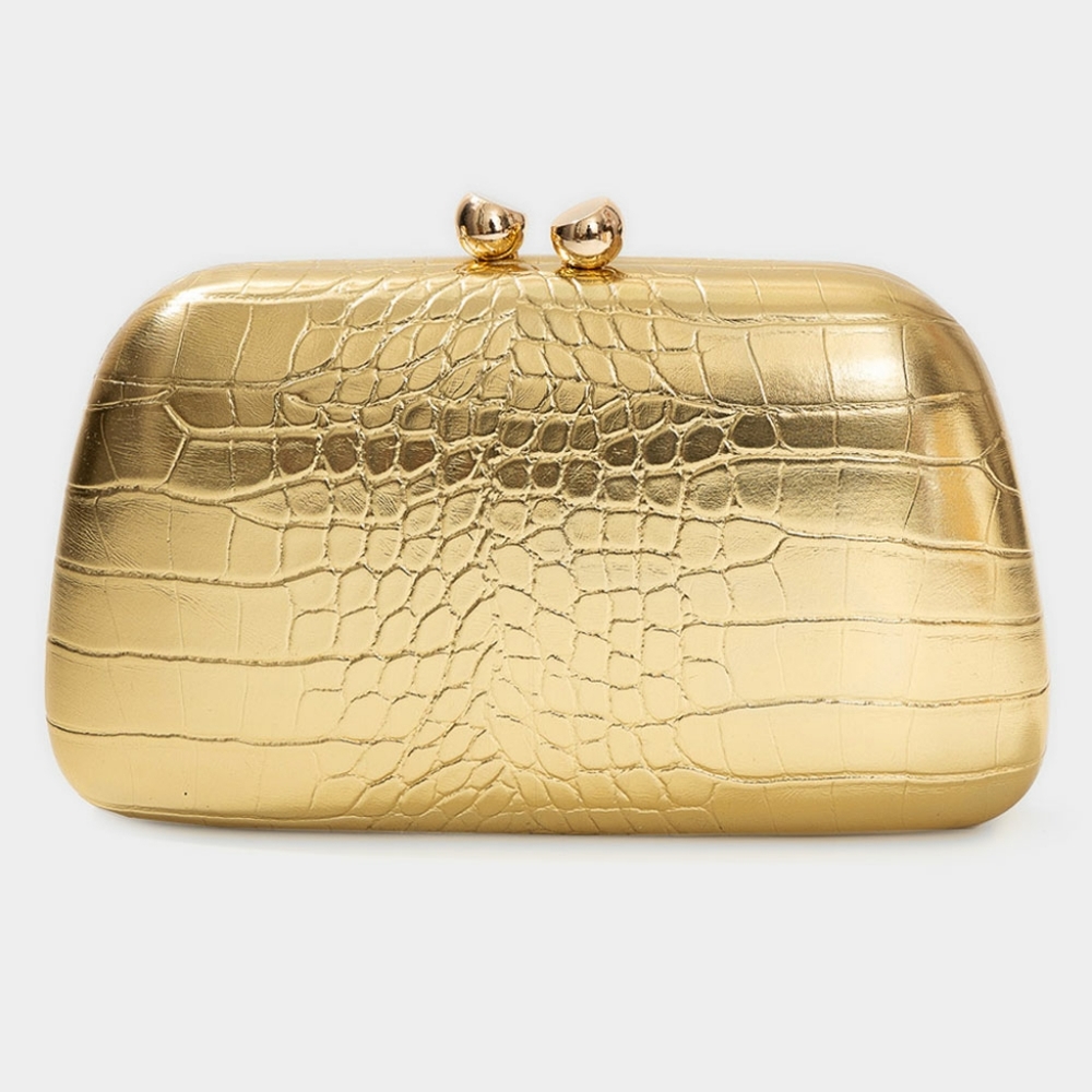Alligator Pattern Faux Leather Clutch Bag